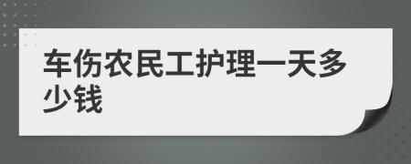 车伤农民工护理一天多少钱