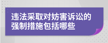 违法采取对妨害诉讼的强制措施包括哪些