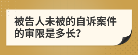 被告人未被的自诉案件的审限是多长？