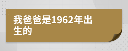 我爸爸是1962年出生的