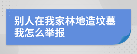 别人在我家林地造坟墓我怎么举报