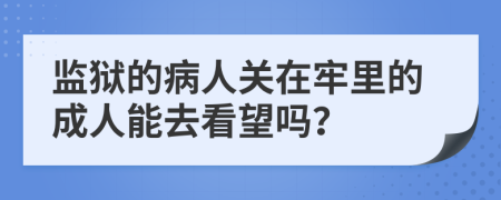 监狱的病人关在牢里的成人能去看望吗？