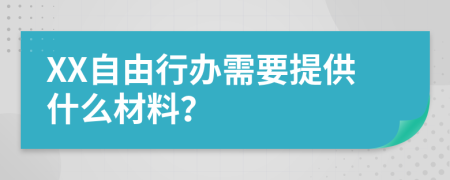 XX自由行办需要提供什么材料？