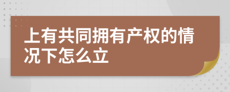 上有共同拥有产权的情况下怎么立