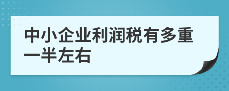 中小企业利润税有多重一半左右