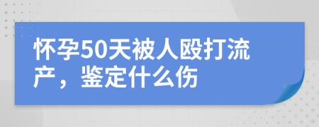 怀孕50天被人殴打流产，鉴定什么伤