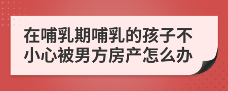 在哺乳期哺乳的孩子不小心被男方房产怎么办