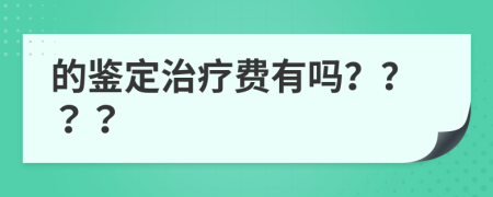 的鉴定治疗费有吗？？？？