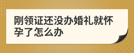 刚领证还没办婚礼就怀孕了怎么办