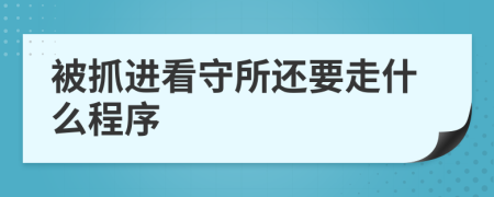 被抓进看守所还要走什么程序