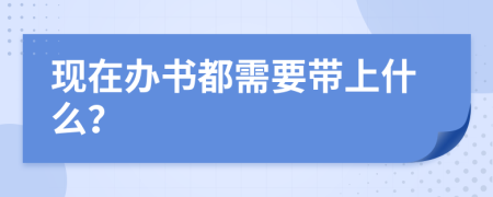 现在办书都需要带上什么？