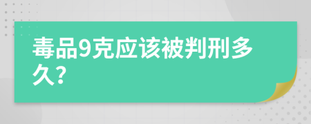 毒品9克应该被判刑多久？