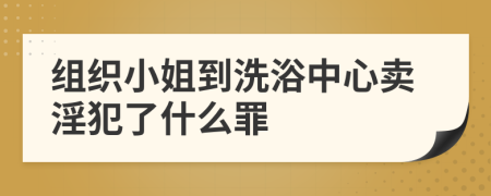 组织小姐到洗浴中心卖淫犯了什么罪