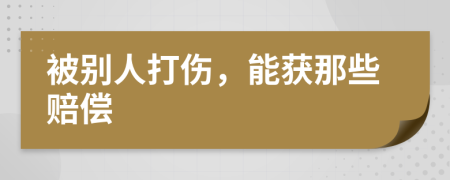 被别人打伤，能获那些赔偿