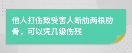 他人打伤致受害人断肋两根肋骨，可以凭几级伤残