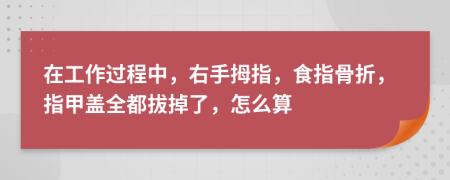 在工作过程中，右手拇指，食指骨折，指甲盖全都拔掉了，怎么算