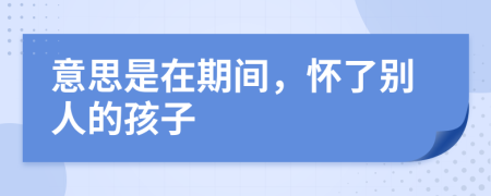 意思是在期间，怀了别人的孩子