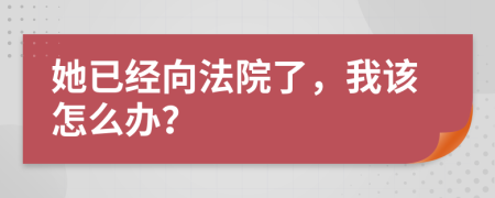 她已经向法院了，我该怎么办？