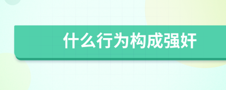 什么行为构成强奸