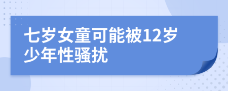 七岁女童可能被12岁少年性骚扰