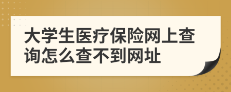 大学生医疗保险网上查询怎么查不到网址