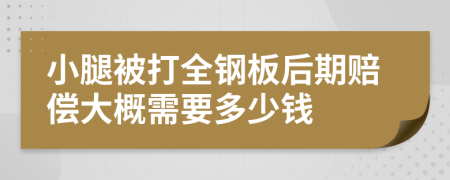 小腿被打全钢板后期赔偿大概需要多少钱