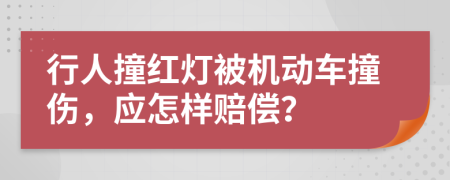 行人撞红灯被机动车撞伤，应怎样赔偿？