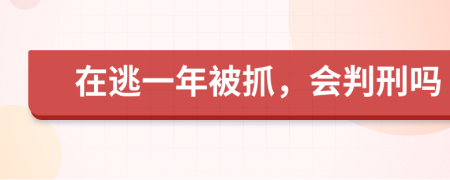 在逃一年被抓，会判刑吗