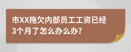 市XX拖欠内部员工工资已经3个月了怎么办么办？