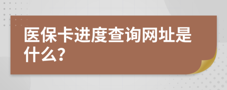 医保卡进度查询网址是什么？