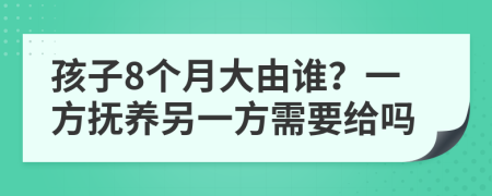 孩子8个月大由谁？一方抚养另一方需要给吗