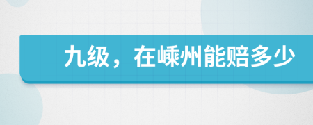九级，在嵊州能赔多少