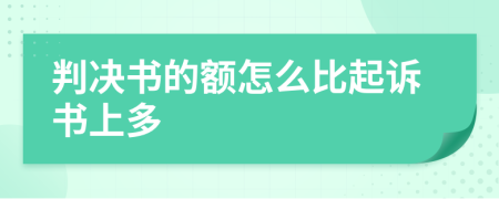 判决书的额怎么比起诉书上多