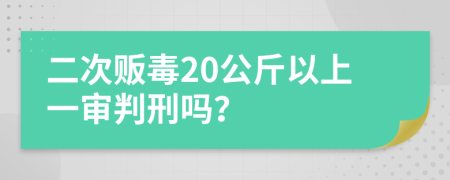 二次贩毒20公斤以上一审判刑吗？