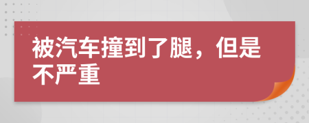 被汽车撞到了腿，但是不严重