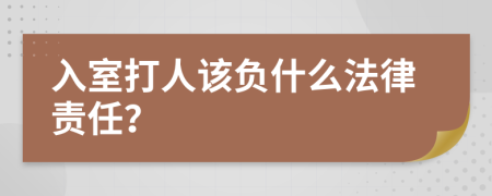 入室打人该负什么法律责任？