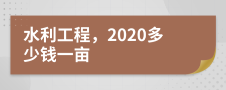 水利工程，2020多少钱一亩