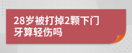 28岁被打掉2颗下门牙算轻伤吗