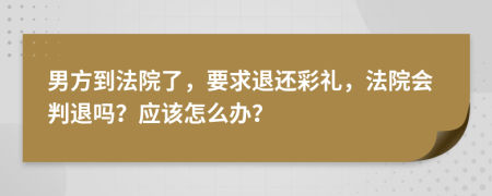 男方到法院了，要求退还彩礼，法院会判退吗？应该怎么办？