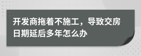 开发商拖着不施工，导致交房日期延后多年怎么办