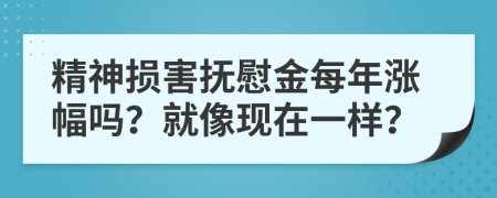 精神损害抚慰金每年涨幅吗？就像现在一样？