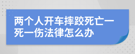 两个人开车摔跤死亡一死一伤法律怎么办