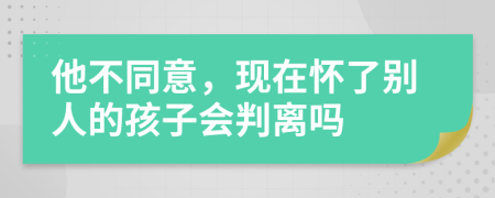 他不同意，现在怀了别人的孩子会判离吗