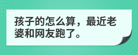 孩子的怎么算，最近老婆和网友跑了。