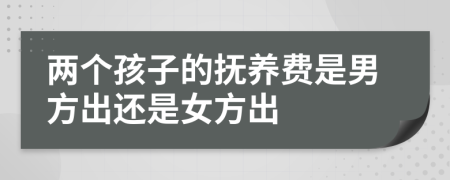 两个孩子的抚养费是男方出还是女方出