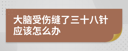 大脑受伤缝了三十八针应该怎么办