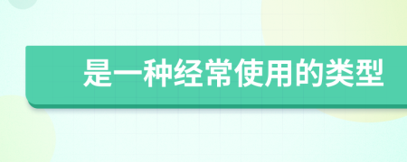 是一种经常使用的类型