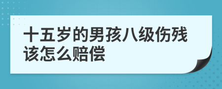 十五岁的男孩八级伤残该怎么赔偿