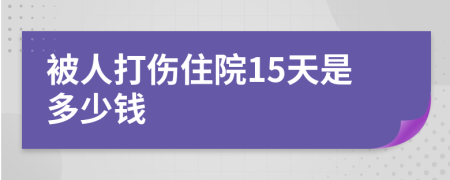 被人打伤住院15天是多少钱