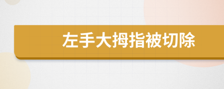 左手大拇指被切除